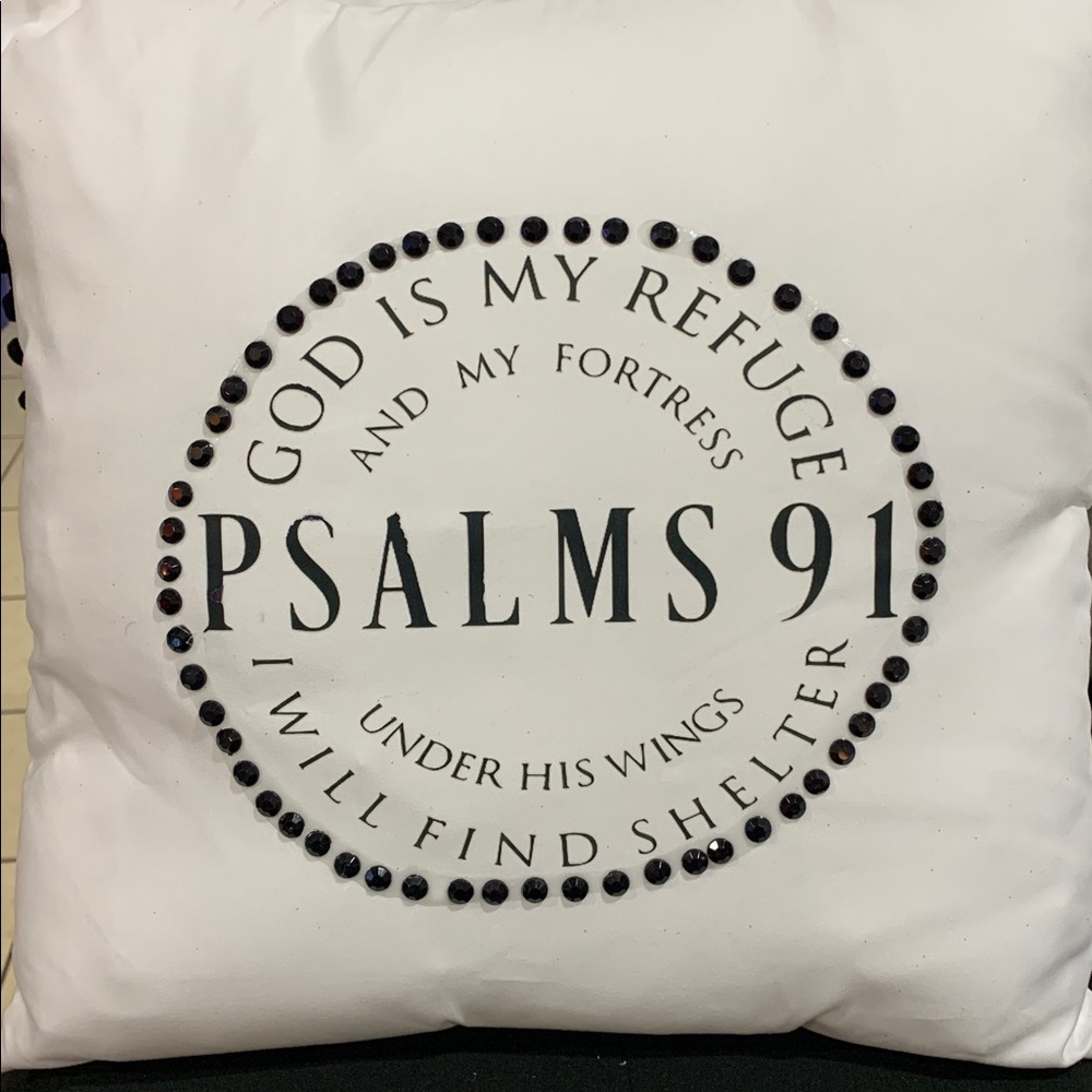 Inspirational White Accent Pillow